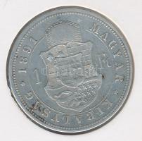 1891KB 1Ft Ag "Fiume címer" T:2-