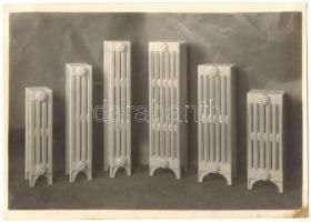 cca 1930 Magyar radiátorgyár: Öntöttvas radiátorok reklámfotó 17x12 cm