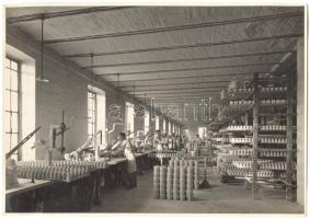 Kőszénbánya és téglagyár társulat Budapest porcelán korongos műhelye fotó / chinaware factory 17x12 cm