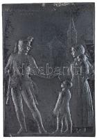 Berán Lajos (1882-1943) 1914-1915. "Gróf Tisza István / Maros Vásárhely" fém plakett (79x5...