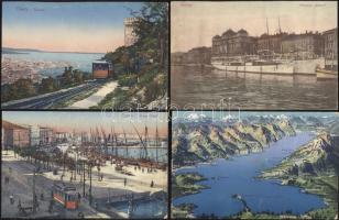 7 db régi, külföldi városképes lap, egy kivételével használatlan, hat olasz és egy horvát /7 pieces postcards, six from Italy, and one from Croatia