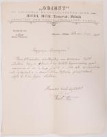 1902 Temesvár Biedl Mór csokoládégyár fejléces levél / Chocholate-factory fejléces levél