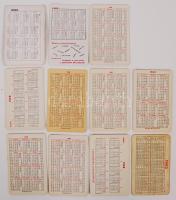 11 db kártyanaptár az 60-as évekből