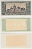 1926. 10P három különböző fázisnyomata: csak hátlapi teljes nyomat "MINTA" perforáció + csak hátlapi nyomat értékjelzéssel,zöldes "MINTA" perforáció + csak hátlapi nyomat érték nélkül "MINTA" perforációval, mindegyik vízjeles papíron T:I