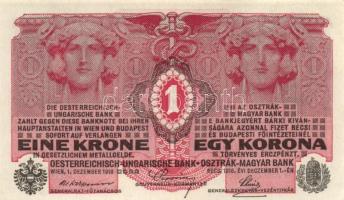 Osztrák-Magyar Bank 1916. 1K (3x) eltérő sorszámok T:I-