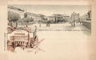 1896 Ezredéves Országos Kiállítás - 12 darabos, 2kr díjjegyes képeslapsorozat; megíratlan lapok, köz...