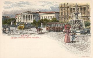 1896 Ezredéves Országos Kiállítás - 12 darabos, 2kr díjjegyes képeslapsorozat; megíratlan lapok, köz...