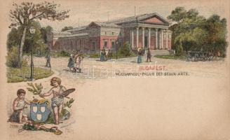 1896 Ezredéves Országos Kiállítás - 12 darabos, 2kr díjjegyes képeslapsorozat; megíratlan lapok, köz...