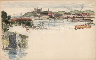 1896 Ezredéves Országos Kiállítás - 12 darabos, 2kr díjjegyes képeslapsorozat; megíratlan lapok, köz...