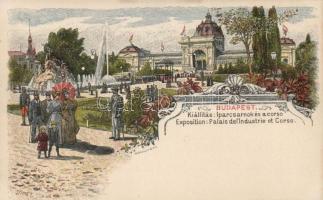 1896 Ezredéves Országos Kiállítás - 12 darabos, 2kr díjjegyes képeslapsorozat; megíratlan lapok, köz...