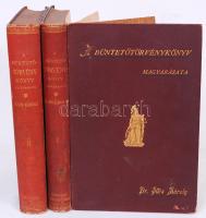 Dr. Edvi Illés Károly: A büntetőtörvénykönyv magyarázata I-II. Bp., 1894, Révai. Kiadói aranyozott egészvászon kötésben, márványozott lapszélekkel, jó állapotban (gerincen kis kopások)