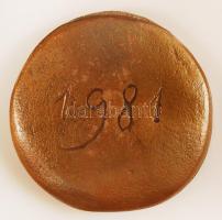 Borsos Miklós (1906-1990): Bartók emlék plakett, bronz, jelzett, d:6,5 cm