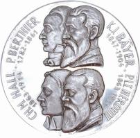 ~1978. "OMBKE - ICSOBA / Ch.M. Hall - P. Berthier - K.J. Bajer - P.Lt. Heroult" bányászati és kohászati Ag emlékérem (70mm/178g) T:P Hungary ~1978. "The International Committee for Study of Bauxite, Alumina and Aluminium" silver medallion (70mm/178g) C:P Roznai 123.