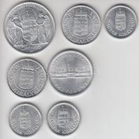 1941-44. 1P Al (3x) klf + 1941/43. 2P Al (2x) + 1943. 5P Al "Horthy" + 1945. 5P Al T:1,2