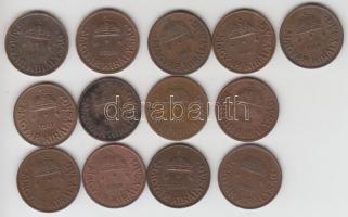 1926-1939. 1f Br teljes sor, összesen 13db, közte 1929-es! T:1-,2,2-