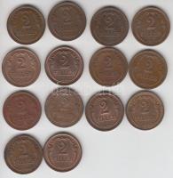 1926-1940. 2f Br összesen 14db, kivétel 1932-es T:1-,2