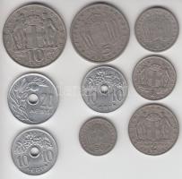 Görögország 1954-1971. 10L Al (2x) + 20L Al + 50L CuNi + 1Dr (2x) + 2Dr + 5Dr + 10Dr összesen 9db T:1,2,2- Greece 1954-1971. 10 Lepta Al (2x) + 20 Lepta Al + 50 Lepta CuNi + 1 Drachma (2x) + 2 Drachma + 5 Drachma + 10 Drachma C:Unc,XF,VF