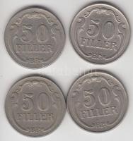 1926. 50f CuNi + 1938. 50f CuNi + 1939. 50f CuNi + 1940. 50f CuNi T:2,2-