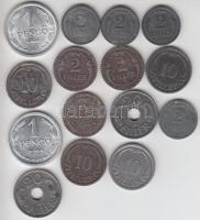 1940. 2f Fe (3x) + 1940-42. 10f Fe (4x) + 1941-43. 20f Fe (2x) + 1943-44. 2f Zn (4x) + 1944. 1P Al (2x) T:1,2