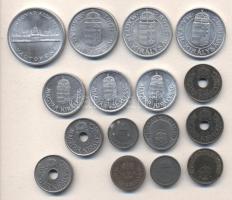 1940. 2f Fe + 1941-42. 10f Fe (2x) + 1941-43. 20f Fe (4x) + 1941-44. 1P Al (3x) + 1941-43. 2P Al (3x) + 1943-44. 2f Zn (2x) + 1945. 5P Al T:1,2