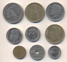 Görögország 1912-1988. 10L + 50L CuNi + 50L Br + 1Dr + 5Dr + 10Dr + 20Dr + 50Dr összesen 8db T:1,2,2- Greece 1912-1988. 10 Lepta + 50 Lepta CuNi + Lepta Br + 1 Drachma + 5 Drachma + 10 Drachma + 20 Drachma + 50 Drachma C:Unc,XF,VF