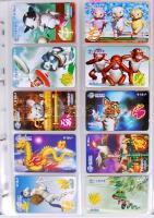 444 darabos nagyon szép kínai telefonkártya-gyűjtemény. Mind különféle! Jó motívumokkal! / All diffe...