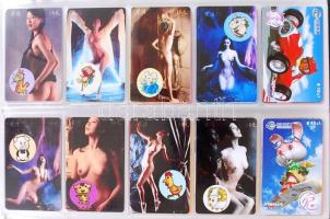 444 darabos nagyon szép kínai telefonkártya-gyűjtemény. Mind különféle! Jó motívumokkal! / All diffe...