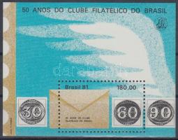 50th anniversary of Brazilian Philatelic Club, Rio de Janeiro block, 50 éves a brazil Filatéliai Club, Rio de Janeiro blokk