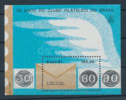 1981 50 éves a brazil Filatéliai Club, Rio de Janeiro blokk Mi 47