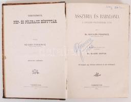 Franz Klauen: Asszyria és Babylonia. A legujabb fölfedezések után. Ford. Dr. Szabó Árpád. 91 képpel,...
