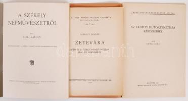 3db tanulmány: Entz Géza: Az erdélyi műtörténetírás kérdéseihez; Székely Zoltán: Zetevára. Jelentés ...