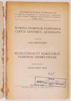 Márton Gyula: A kolozsmegyei Borsavölgy állatnevei; Gronovszky Iván: Meghatározott nemzetiségű panno...