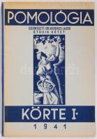 1941 Pomológia V.: Körte I. Szerk. dr. Kerekes Lajos. 40db művészi nyomattal. Kiadói félvászon tokban