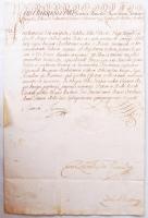 1753 Császári kegyelmet kihirdető levél Mária Terézia, gróf Nádasdy Lipót és Batthyány Lajos saját k...