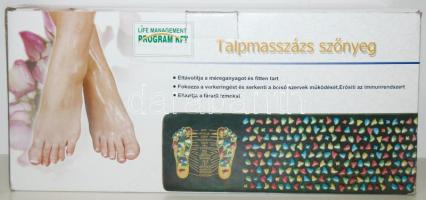 Talpmasszázs szőnyeg eredeti dobozában, magyar nyelvű leírással, pótelemekkel