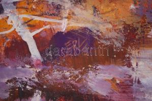 Balogh Ervin (1925-): Fény a vízen. Olaj, farost, jelzett, szép keretben 62×81 cm