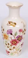 Kézzel festett Zsolnay vázácska, jelzett, hibátlan / Hand painted Zsolnay vase m:16 cm