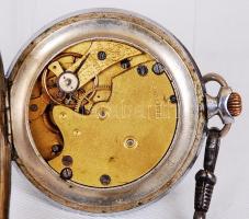 Antik Langendorf zsebóra óralánccal. Nem működik / vintage Langendorf pocket watch. Does not work