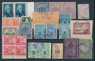 Kis tétel vegyes, főleg román illetékbélyeg, párokban is
