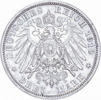 Német Államok / Poroszország 1910A 3M Ag "II. Vilmos" (16.64g) T:2 apró ph.
German States ...