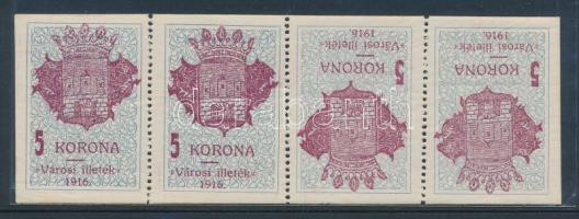 1916 Székesfehérvár városi illetékbélyeg négyescsík (16.500)
