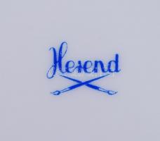 Herendi csipkebogyó mintás süteményes készlet, kézzel festett, jelzett, hibátlan, tányérok d:19 cm, ...