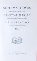 1913 Ferences Schematizmus. Esztergom, 1913 Buzárovits Gusztáv. Festett egészvászon kötésben. Szép á...