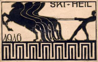 Ski Heil Handgemahlt