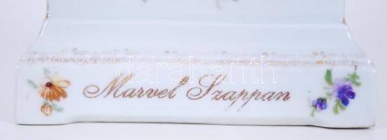 Victoria, Karlsbad márkájú porcelán óra, " Marvel Szappan" felirattal, hibátlan, jelzett, ...