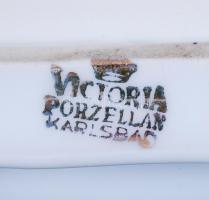 Victoria, Karlsbad márkájú porcelán óra, " Marvel Szappan" felirattal, hibátlan, jelzett, ...