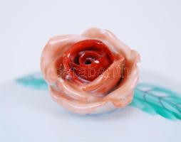 Herendi csipkebogyó mintás cukortartó, kézzel festett, jelzett, rózsán nagyon apró hibák, m:10cm, h:...
