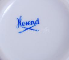 Herendi csipkebogyó mintás cukortartó, kézzel festett, jelzett, rózsán nagyon apró hibák, m:10cm, h:...