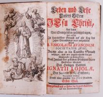 Nicolaus Avancinum: Leben und Lehr Unsers Herrn Jesu Christi, ... I.-II. Wien cca 1710. Leopold Johann Kaliwoda 368p. + 474p. / In full leather binding