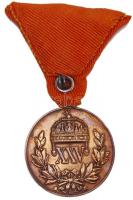 1911. "Díszérem a Tűzoltás és Mentés Terén Teljesített 25 Évi Eredményes Tevékenységért" k...